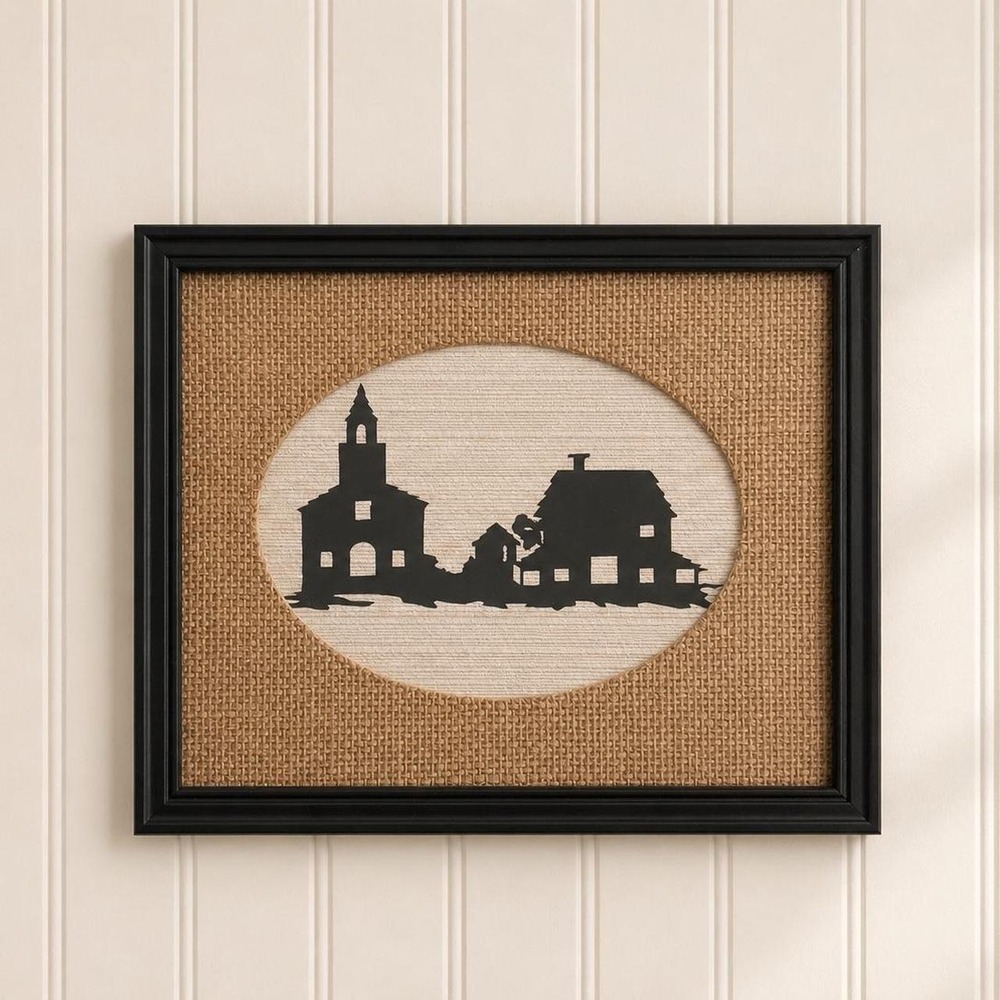 Vintage Burlap Farmhouse Wall Art